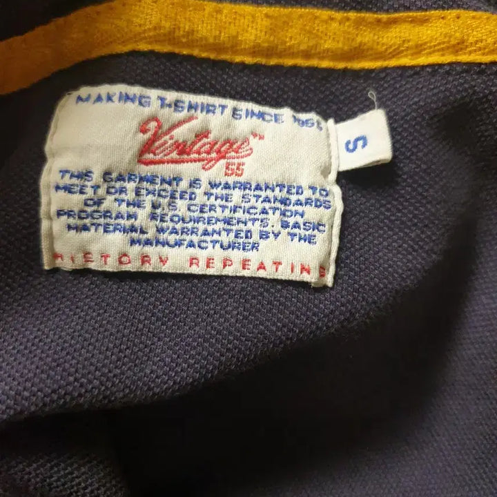 [BUNJANG] Vintage55 Navy Long Sleeve Polo Shirt / Vintage55 네이비 긴팔 카라티셔츠