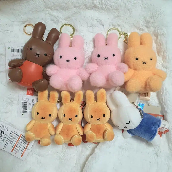 [BUNJANG] Miffy Plush Keychain - Baked Miffy, Creamy Miffy, Leather Miffy, Sleeping Miffy / 미피 인형 키링_구운빵미피 크리미미피 잠자는미피