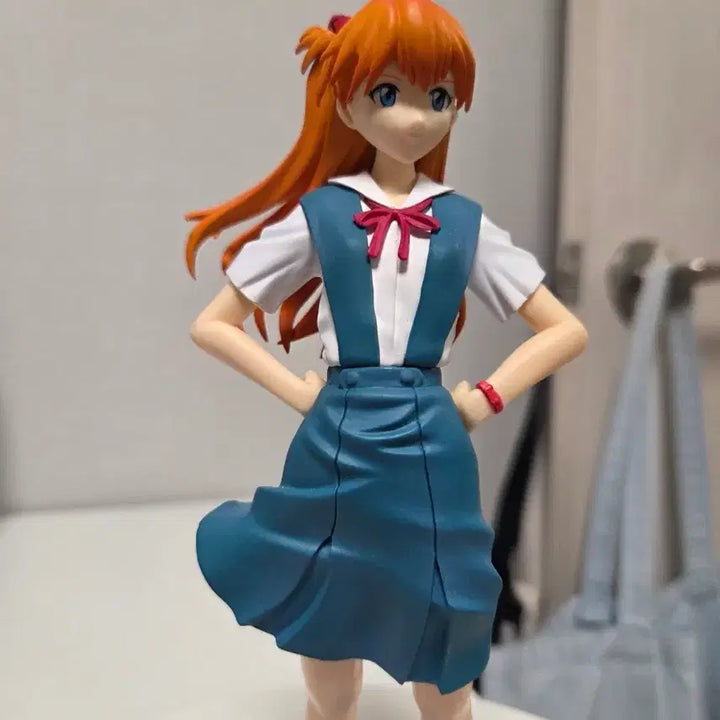 [BUNJANG] Evangelion Asuka Langley School Uniform Figure / 에반게리온 아스카 피규어(레어,노박스)