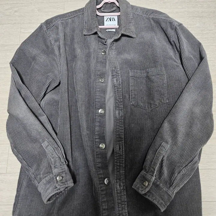 [BUNJANG] ZARA Corduroy Shirt Jacket (105) - Gray / 자라 골덴 셔츠 자켓 105사이즈 그레이
