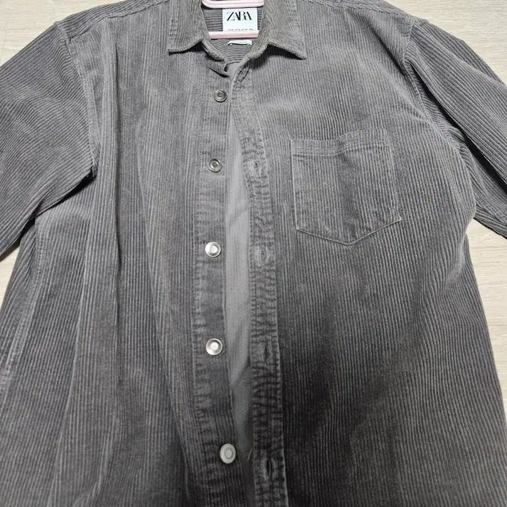 [BUNJANG] ZARA Corduroy Shirt Jacket (105) - Gray / 자라 골덴 셔츠 자켓 105사이즈 그레이