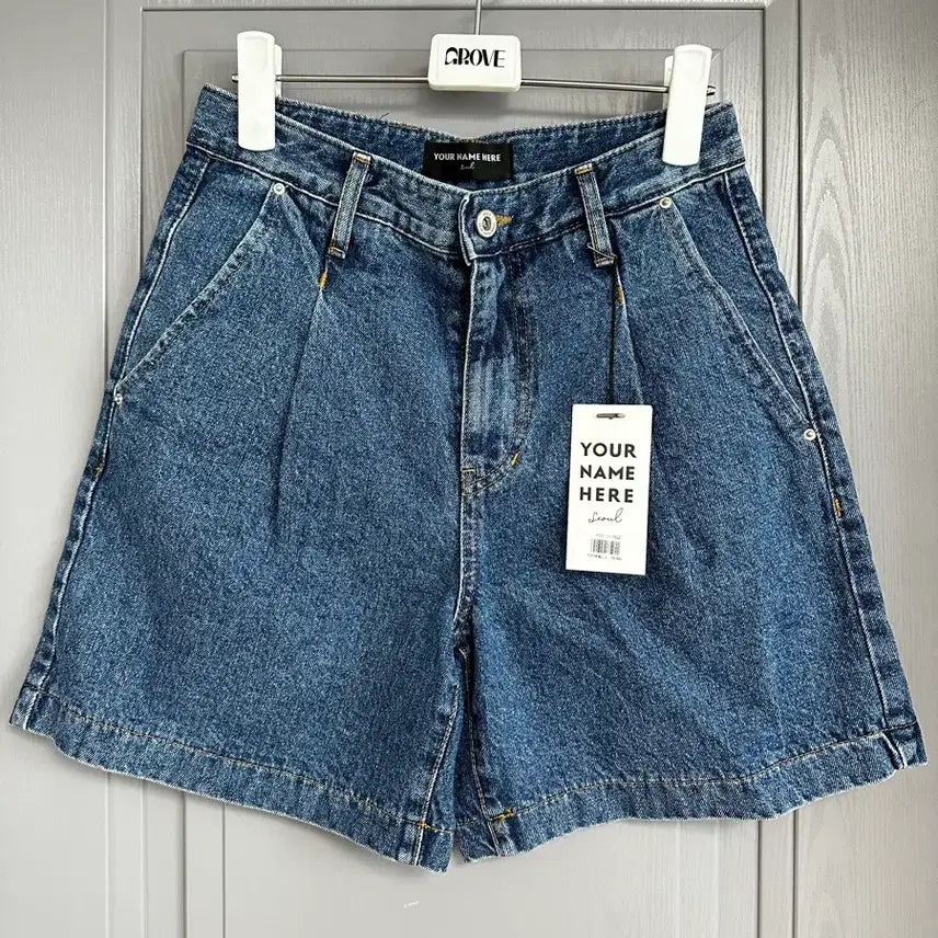[BUNJANG] Your Name Here Denim Shorts Y22-11 Blue Jeans / 유어네임히얼 데님 숏 팬츠 Y22-11 청반바지