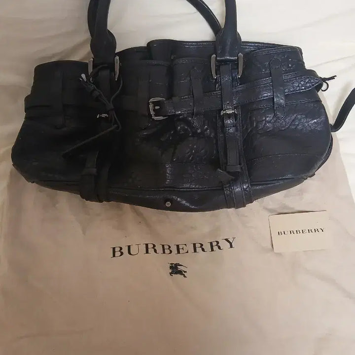 [BUNJANG] Burberry Black Leather Tote Bag / 버버리 블랙 레더 토트백 가방
