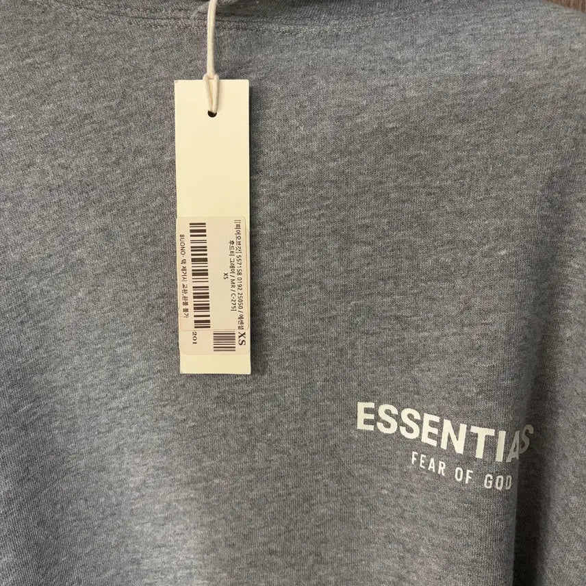 [BUNJANG] Fear of God Essentials Hoodie Grey (XS) / 새상품(XS)피어오브갓 피오갓 에센셜 후드티 그레이