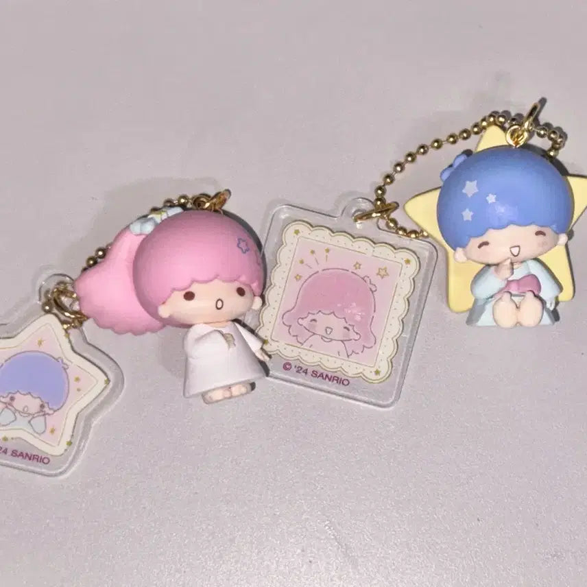[BUNJANG] Little Twin Stars Kiki Lala Keychain Set / 리틀트윈스타 키키라라 키링 세트 정품 (희귀)