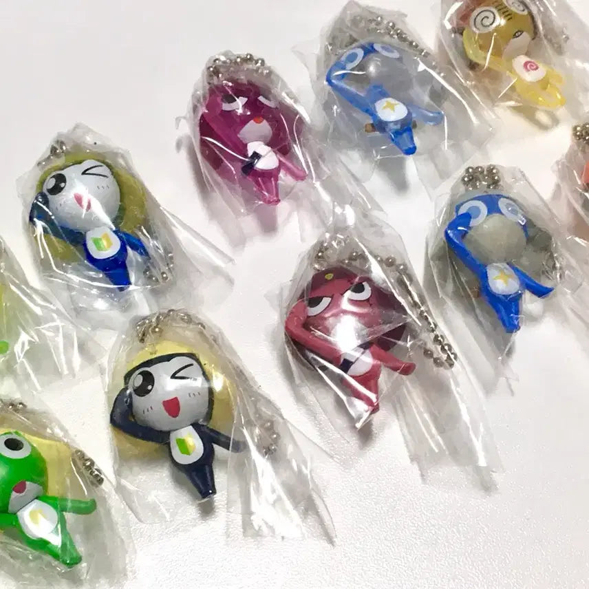 [BUNJANG] Keroro Frog Gum Keyring Set (10 Types, Sealed) / [미개봉] 개구리 중사 케로로 구미 키링 10종 일괄