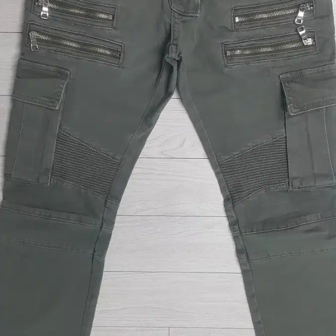 [BUNJANG] Balmain Cargo Pants (Four-Way Stretch) Khaki Size 30 / 발망 카고바지(사방스판) 30"실측(No.224)새제품! 이태리판!