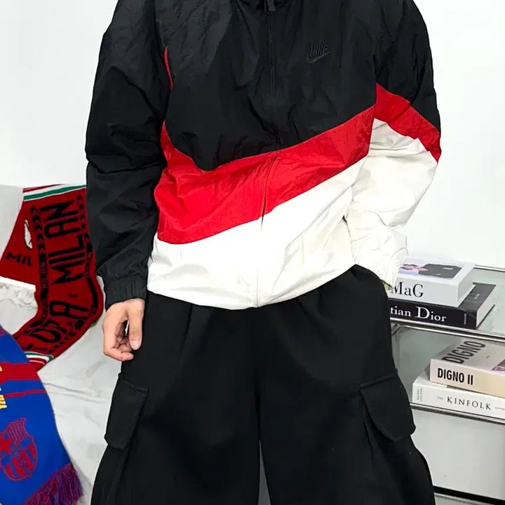 [BUNJANG] Nike NSW Big Swoosh Woven Windbreaker Jacket M / 나이키 NSW 빅스우시 우븐 바람막이 M