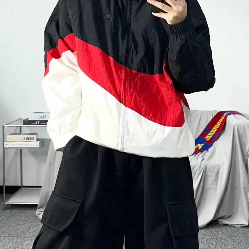 [BUNJANG] Nike NSW Big Swoosh Woven Windbreaker Jacket M / 나이키 NSW 빅스우시 우븐 바람막이 M