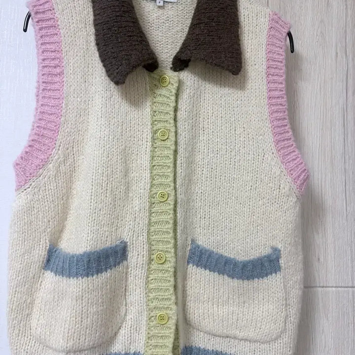 [BUNJANG] GROVE Color Block Knit Vest / 그로브 배색 니트 조끼
