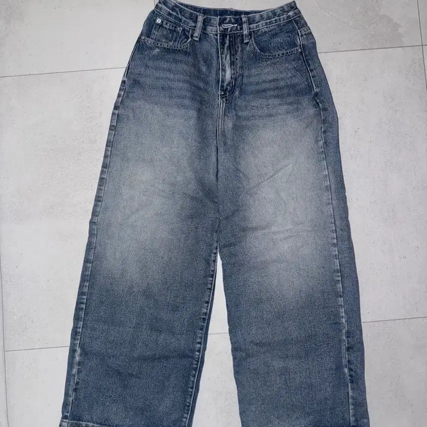 [BUNJANG] Modi Mood Denim Pants / 모디무드 폴더 밑단 스냅 투웨이 워싱 가을 데님 팬츠