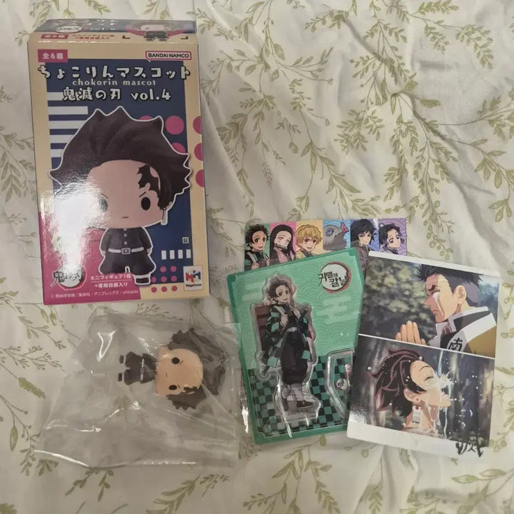 [BUNJANG] Demon Slayer Tanjiro Acrylic Stand &amp; Chocorin Mascot Set / 귀멸의 칼날 아크릴 스탠드+쵸코린 탄지로