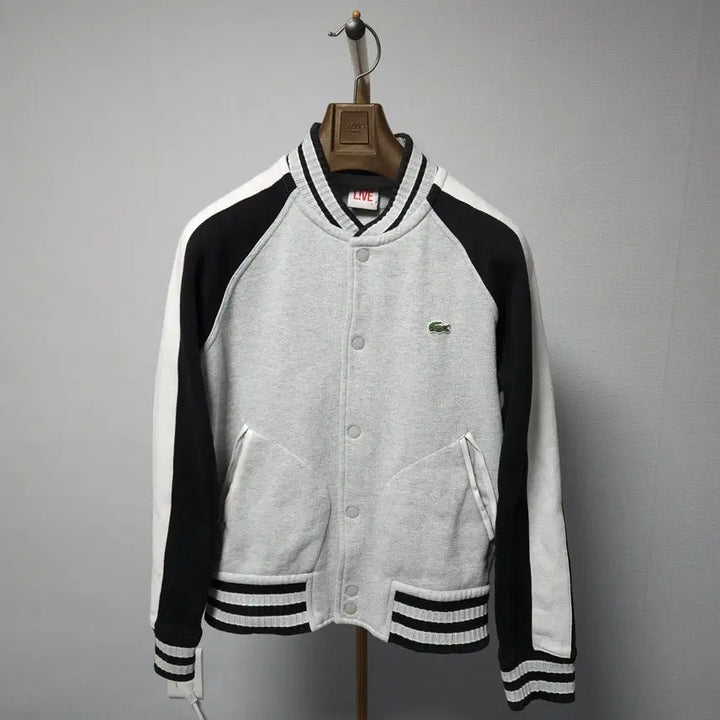 [BUNJANG] Lacoste Live Varsity Jacket (Gray) - Size 95 / 95 ) 라코스테 라이브 바시티 자켓