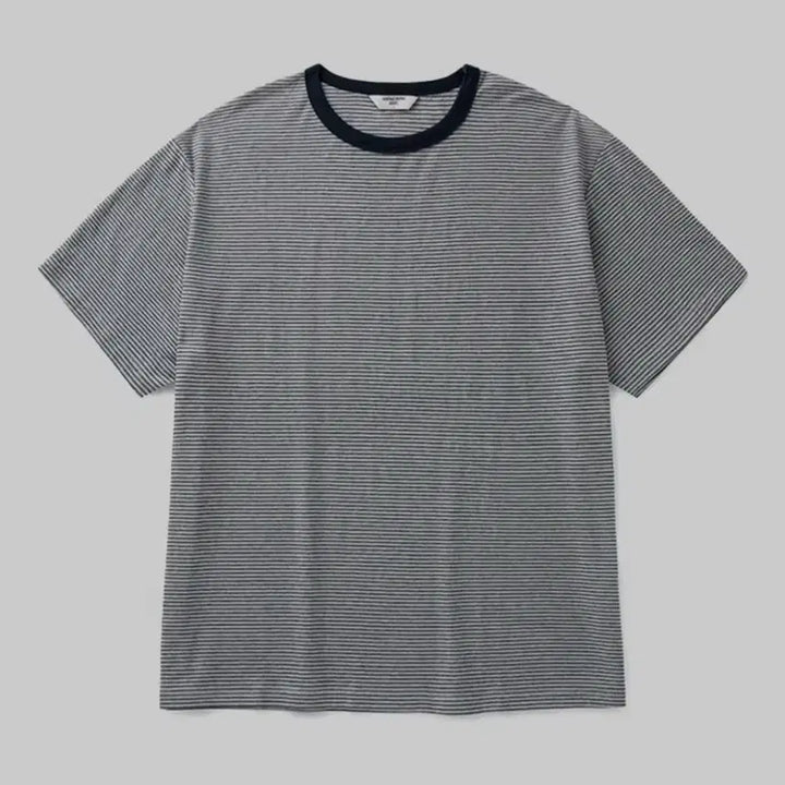 [BUNJANG] UNIONBLUE NARROW BORDER T-SHIRT [GRAY] / 유니온블루 NARROW BORDER T-SHIRT [GRAY]
