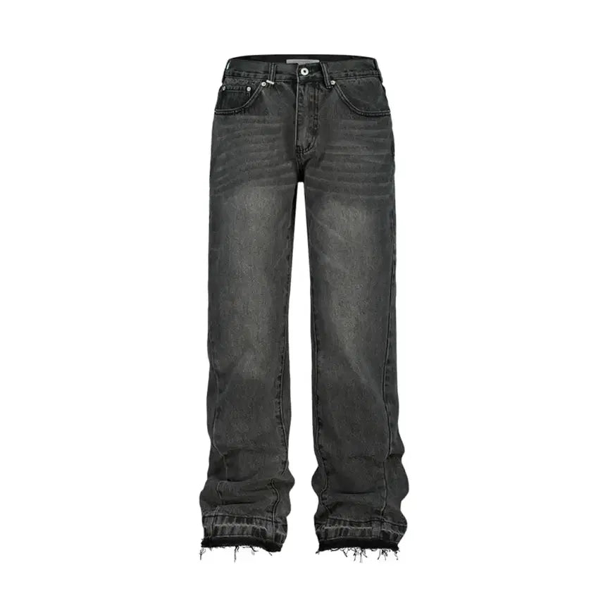 [SOLD OUT] 슬로우애시드 커브드 데님 팬츠 블랙 M