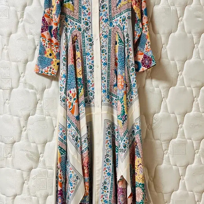 [BUNJANG] Altuzarra Silk 100% Long Dress / 알투라자 패턴 실크100% 롱 원피스 38