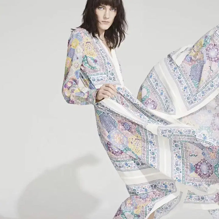[BUNJANG] Altuzarra Silk 100% Long Dress / 알투라자 패턴 실크100% 롱 원피스 38