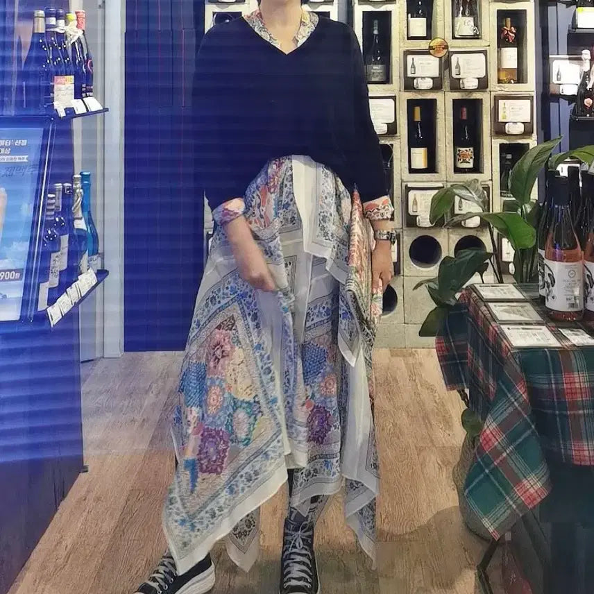 [BUNJANG] Altuzarra Silk 100% Long Dress / 알투라자 패턴 실크100% 롱 원피스 38