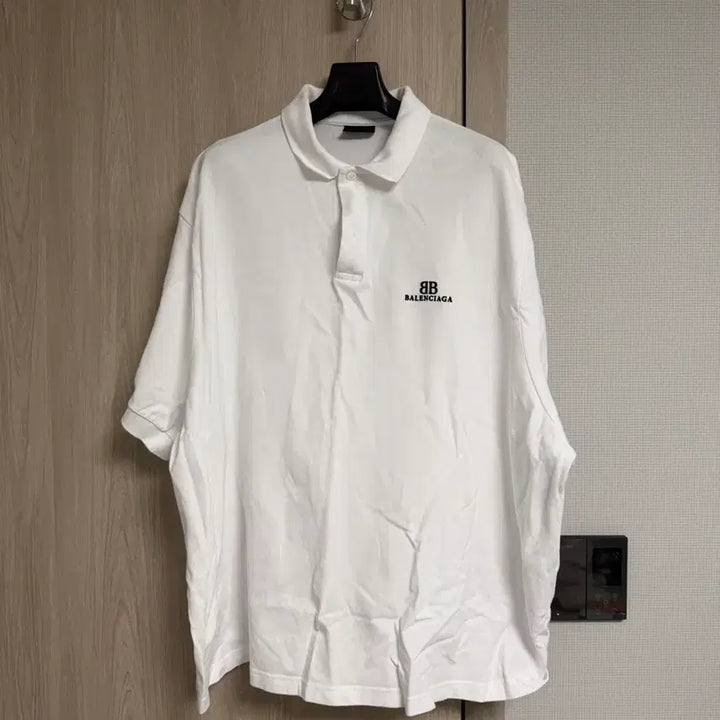 [BUNJANG] Balenciaga BB Classic PK Collar T-shirt White SS24 / [1] 24SS 발렌시아가 BB클래식 Pk 카라티 화이트
