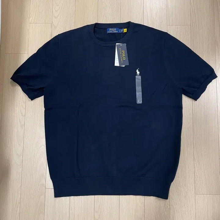 [BUNJANG] Polo Ralph Lauren Cotton Short Sleeve Knit Navy L / [새제품] 폴로 랄프로렌 코튼 반팔 니트 네이비 L