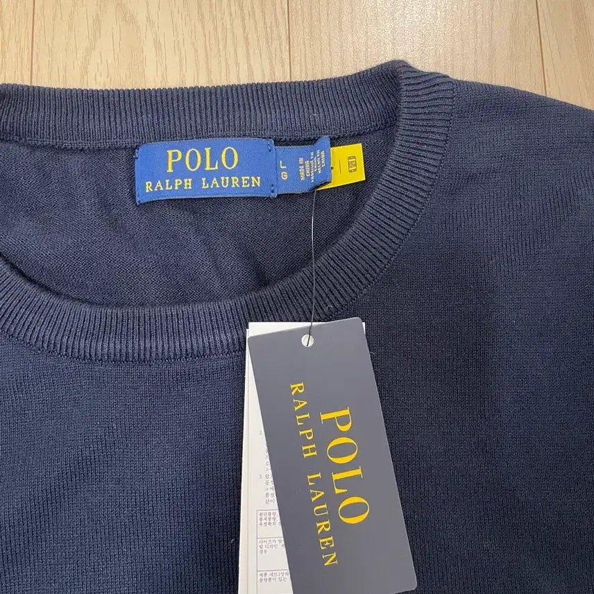[BUNJANG] Polo Ralph Lauren Cotton Short Sleeve Knit Navy L / [새제품] 폴로 랄프로렌 코튼 반팔 니트 네이비 L