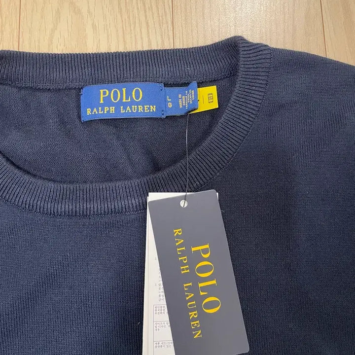 [BUNJANG] Polo Ralph Lauren Cotton Short Sleeve Knit Navy L / [새제품] 폴로 랄프로렌 코튼 반팔 니트 네이비 L