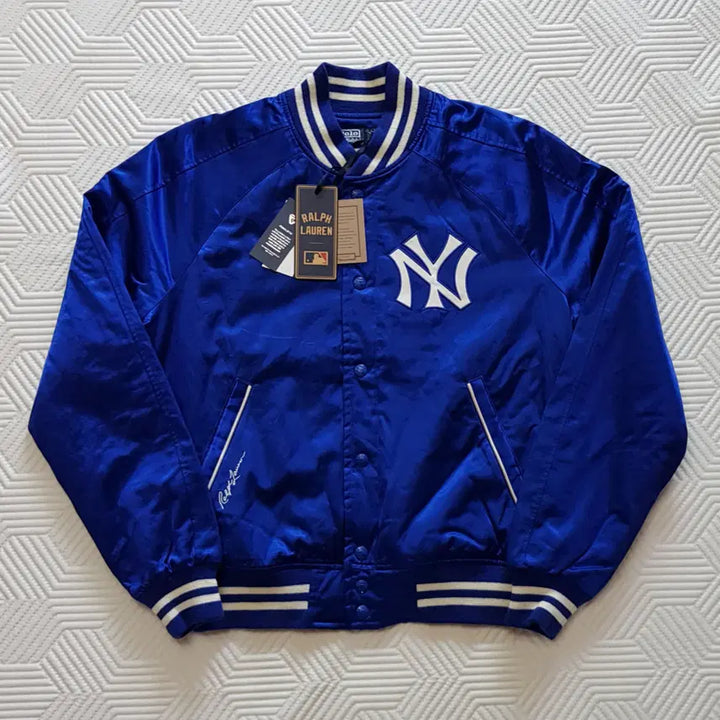 [SOLD OUT] [M] 폴로 x MLB 뉴욕 양키스 바시티 새틴 자켓 팝니다.