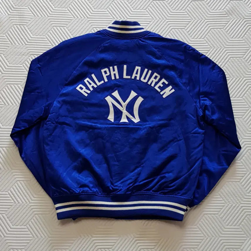 [SOLD OUT] [M] 폴로 x MLB 뉴욕 양키스 바시티 새틴 자켓 팝니다.