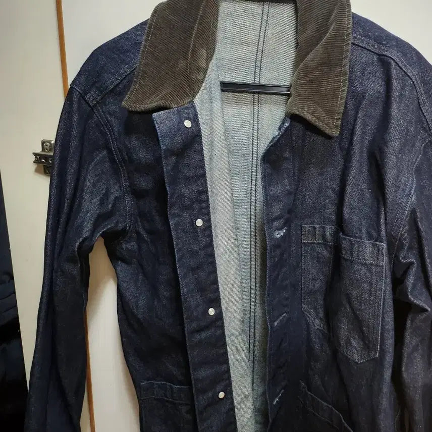 [BUNJANG] 8 Seconds Denim Corduroy Collar Jacket / 에잇세컨즈 데님 코듀로이 카라 자켓
