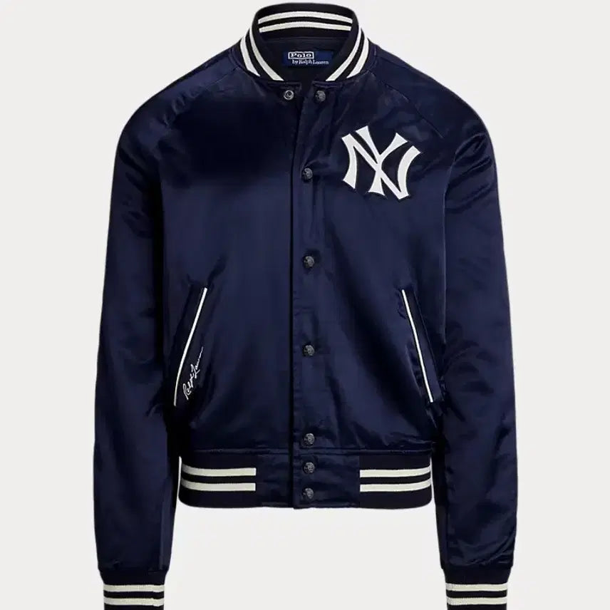 [SOLD OUT] [M] 폴로 x MLB 뉴욕 양키스 바시티 새틴 자켓 팝니다.