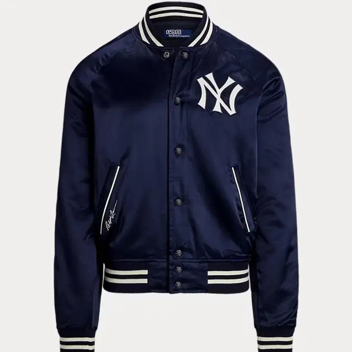 [SOLD OUT] [M] 폴로 x MLB 뉴욕 양키스 바시티 새틴 자켓 팝니다.