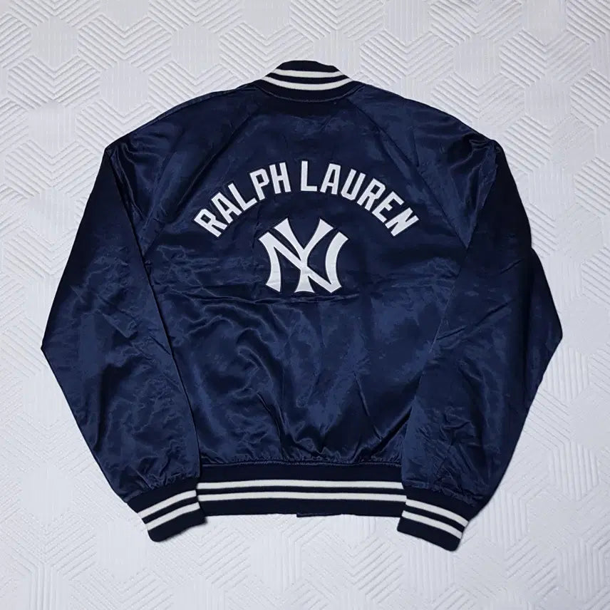 [SOLD OUT] [M] 폴로 x MLB 뉴욕 양키스 바시티 새틴 자켓 팝니다.