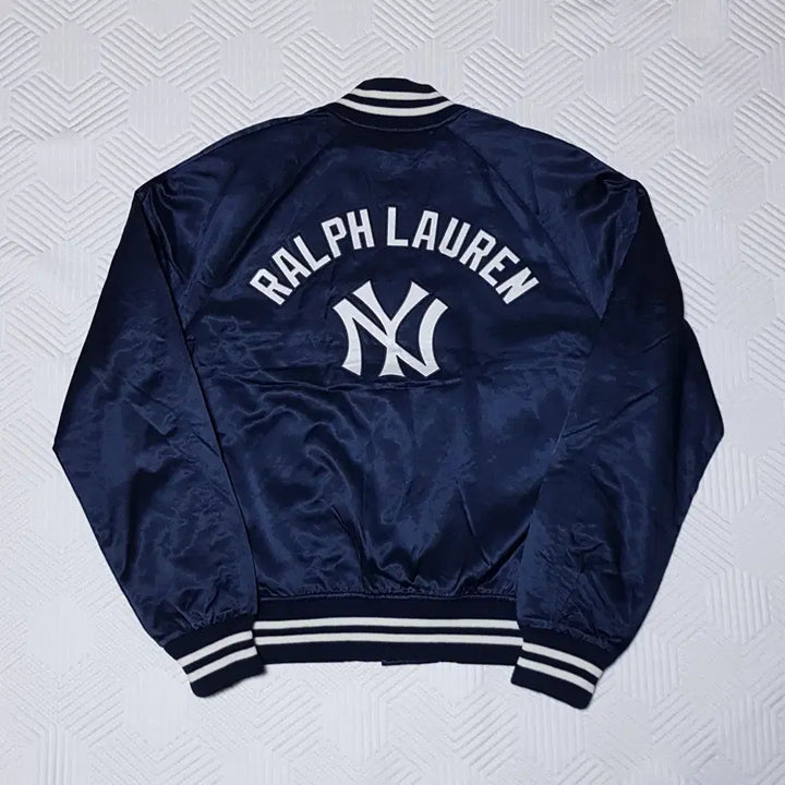 [SOLD OUT] [M] 폴로 x MLB 뉴욕 양키스 바시티 새틴 자켓 팝니다.