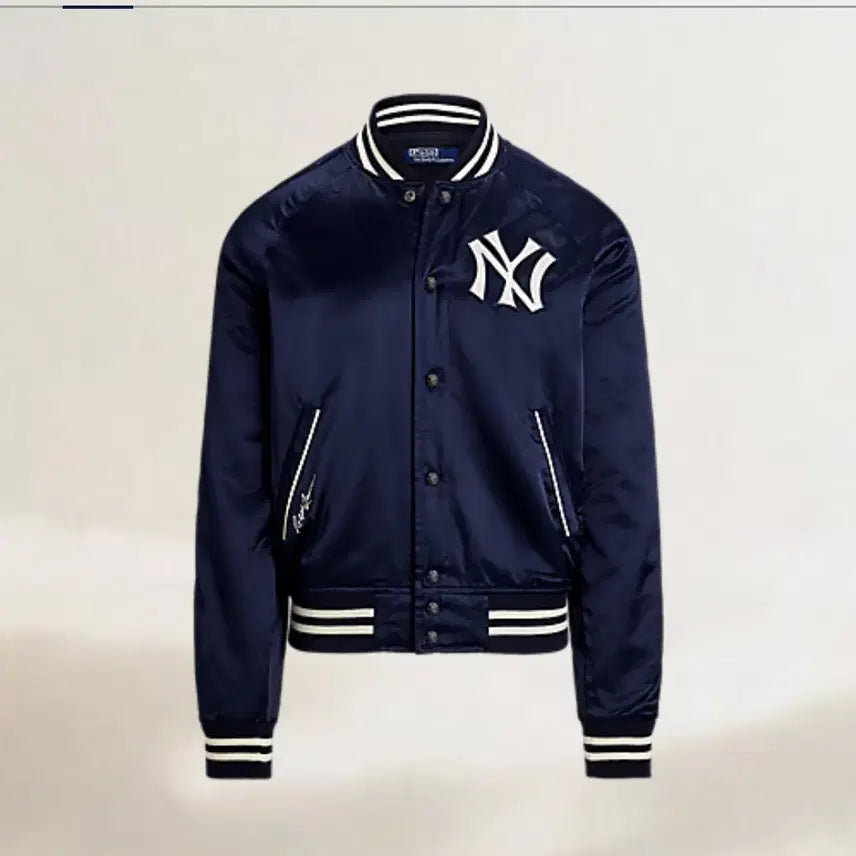 [SOLD OUT] [M] 폴로 x MLB 뉴욕 양키스 바시티 새틴 자켓 팝니다.