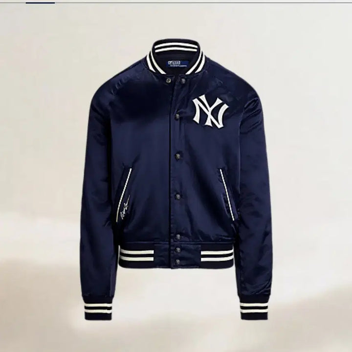 [SOLD OUT] [M] 폴로 x MLB 뉴욕 양키스 바시티 새틴 자켓 팝니다.
