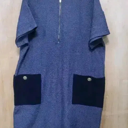 [BUNJANG] Senjohn Zip-up Short Sleeve Pocket Dress L / 센존 집업 반팔 포켓 원피스 L
