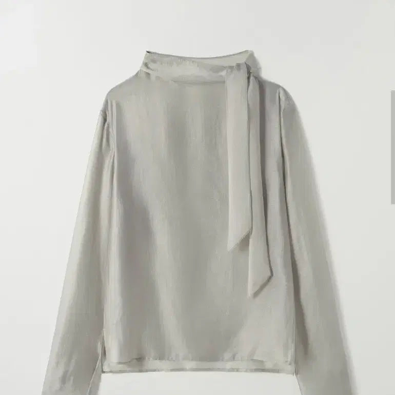 [BUNJANG] Sienne Mariee Tie Blouse Dove Gray S / 새상품 시에 마리시어 타이 블라우스 도브그레이 S