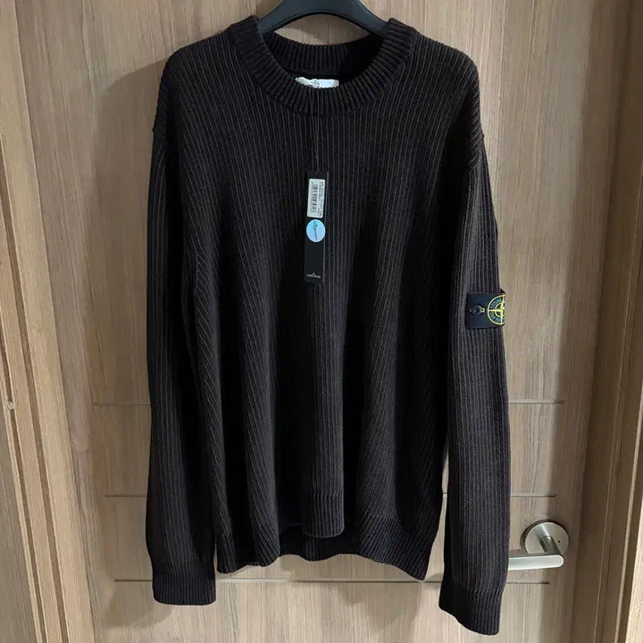 [BUNJANG] Stone Island Wool Sweater Knit Brown / 새상품(L)스톤아일랜드 와펜 로고 울 스웨터 니트 브라운