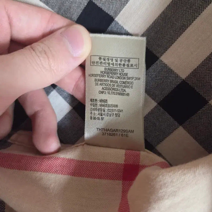 [BUNJANG] Burberry Brit Nova Check Long Sleeve Shirt / 버버리 브릿 노바 체크 긴팔 셔츠