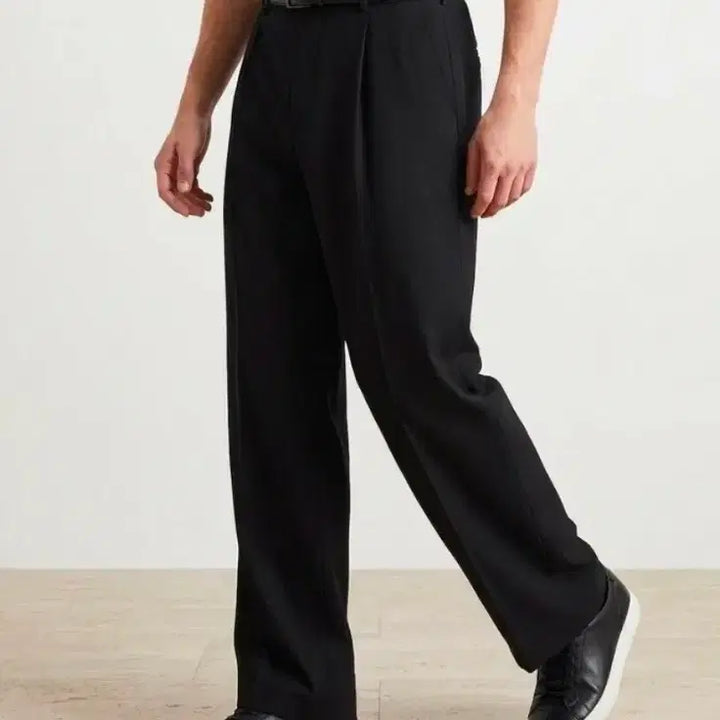 [BUNJANG] Solid Homme Black Wide Slacks 2026SS / [새상품]2026솔리드옴므 블랙 와이드 슬랙스 52(34) 26SS 신상