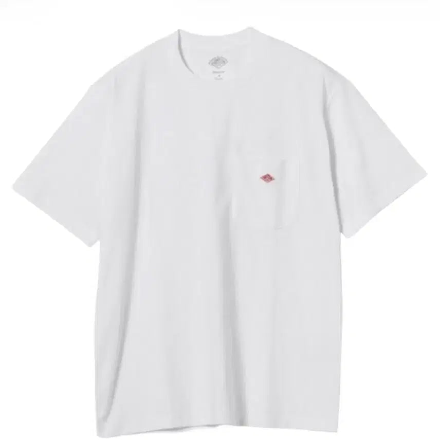 [BUNJANG] DANTON Plain Short Sleeve Pocket T-shirt White / 단톤 플레인 숏슬리브 포켓 티셔츠 화이트 [M,XL]