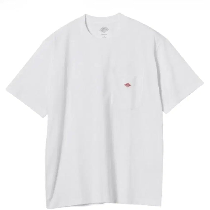 [BUNJANG] DANTON Plain Short Sleeve Pocket T-shirt White / 단톤 플레인 숏슬리브 포켓 티셔츠 화이트 [M,XL]
