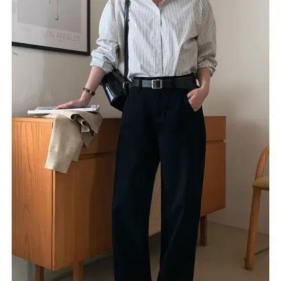[BUNJANG] Minibong Cotton Wide Pants / 미니뽕 코튼 와이드 팬츠