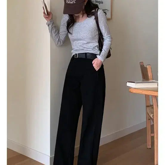 [BUNJANG] Minibong Cotton Wide Pants / 미니뽕 코튼 와이드 팬츠