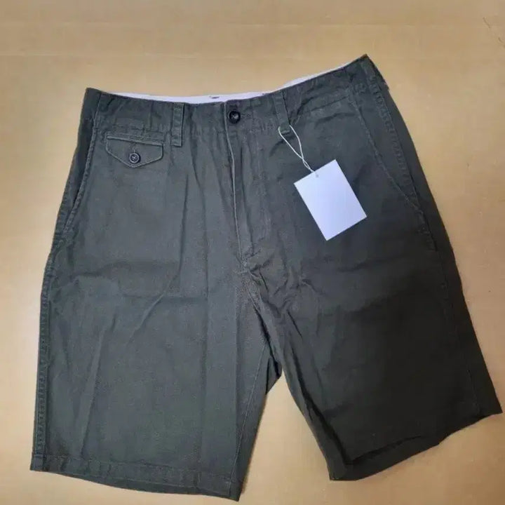 [BUNJANG] First Floor Chino Shorts Olive / 퍼스트플로어 (파프터) 치노 쇼츠 46사이즈 올리브 새상품