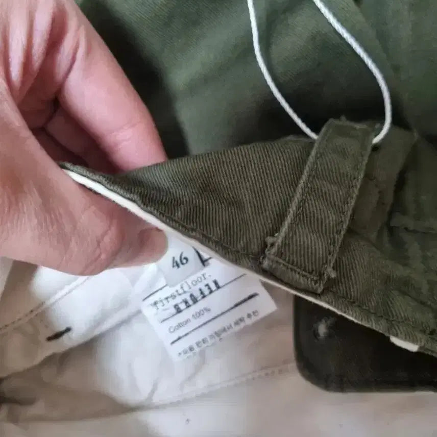 [BUNJANG] First Floor Chino Shorts Olive / 퍼스트플로어 (파프터) 치노 쇼츠 46사이즈 올리브 새상품