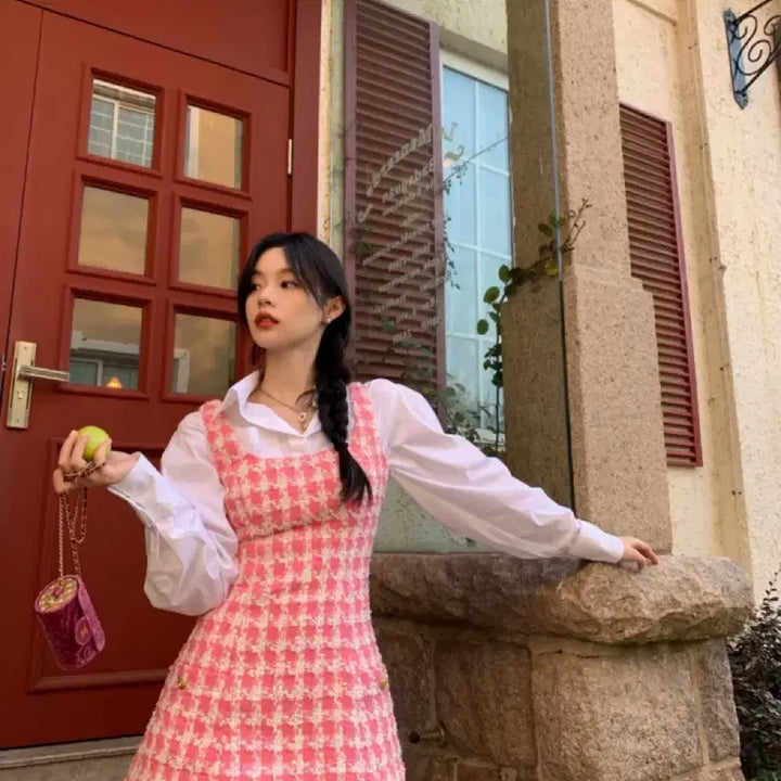 [BUNJANG] Seo Cookie Strawberry Tweed Dress S / 서쿠키 스트로베리 트위드 원피스 S