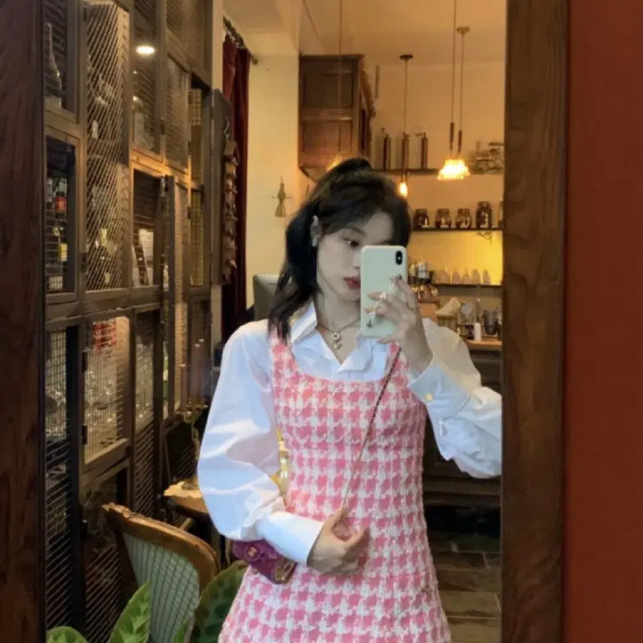 [BUNJANG] Seo Cookie Strawberry Tweed Dress S / 서쿠키 스트로베리 트위드 원피스 S