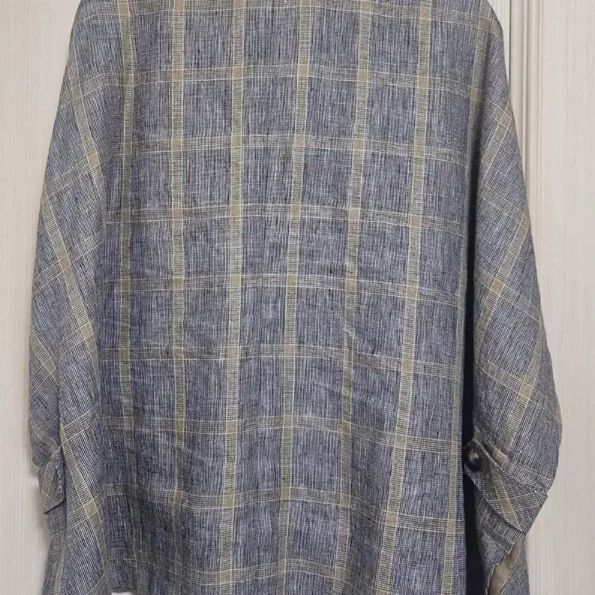 [BUNJANG] Cresong Check Linen 100% Jacket / 크레송 체크 린넨100% 자켓