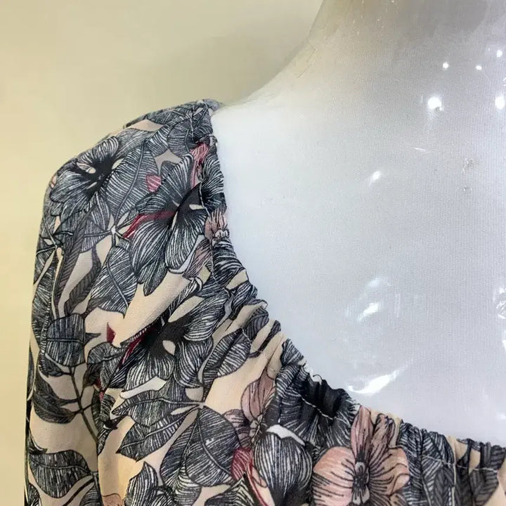 [BUNJANG] Floral Pattern Long Dress / 플라워 패턴 롱 원피스